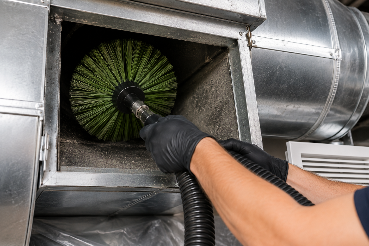 Air duct cleaning equipment detail