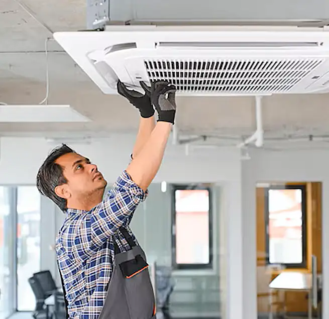 Commercial air vent cleaning detail