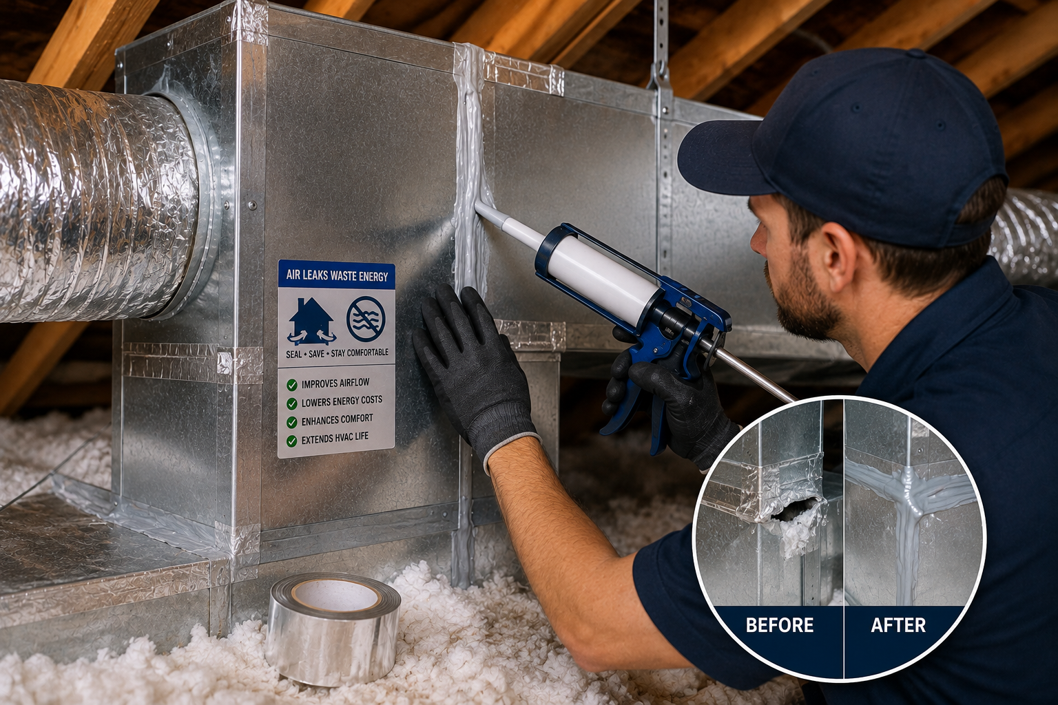 Professional Duct Repair and Sealing in Sachse Texas