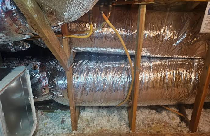 Damaged HVAC ductwork replacement detail
